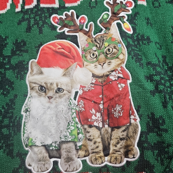 Party Christmas Sweater – Meowy Catmas – Size Medium - Picture 4 of 8